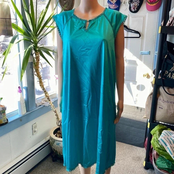 Vintage Vanity Fair 2 Pieces Set Garment Nylon Lingerie Nightgown Women Size M - Picture 8 of 11